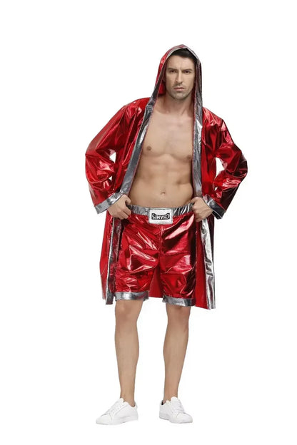 Adult Robe Boxing Costumes Boxer Uniform Cosplay for Men Women Couples Halloween Carnival Party