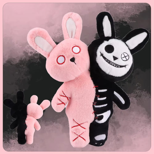 Halloween Double Headed Skull Rabbit Plush Toy Grimace Halloween Doll Company Holiday Gifts Children'S Halloween Creative Gifts