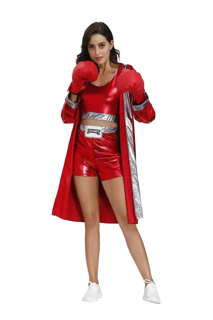 Adult Robe Boxing Costumes Boxer Uniform Cosplay for Men Women Couples Halloween Carnival Party