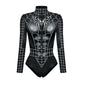 Superhero Spiderman Bodysuit for Women Captain America Cosplay 3D Print Long Sleeve Swimsuit Adult Halloween Carnival Costumes