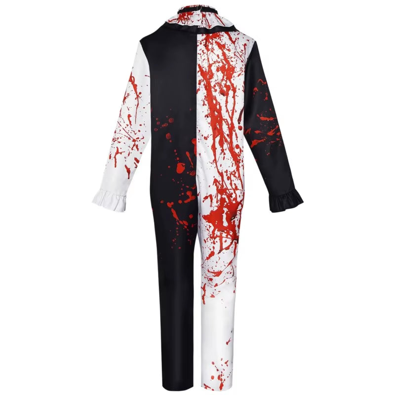 Movie Terrifier Art the Clown Cosplay Costume Adult Unisex Joker Uniform Jumpsuit Full Set Suit Halloween Outfits