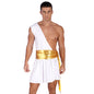 Men'S Ancient Greek God Halloween Party Costume Cosplay One Shoulder Strap Skirts Knight Warrior Theatrical Performance Outfit