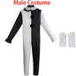 Terrifierr Cosplay Costume 1 Set Female or Male Horror Carnival Party Skin-Tight Killer Clowns Jumpsuit for Halloween Costume