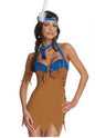 Free Shipping Superior Quality Hunter Women Pocahontas Adult Fancy Dress Halloween Cosplay Costume Aboriginals Chief Costume